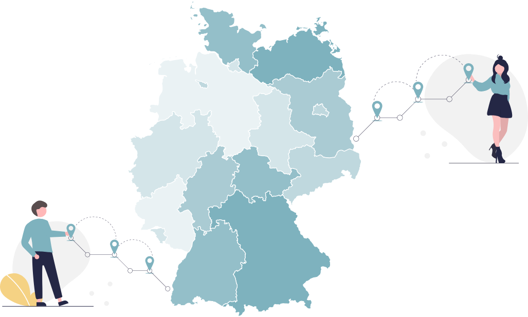 Deutschlandkarte Trainerübersicht